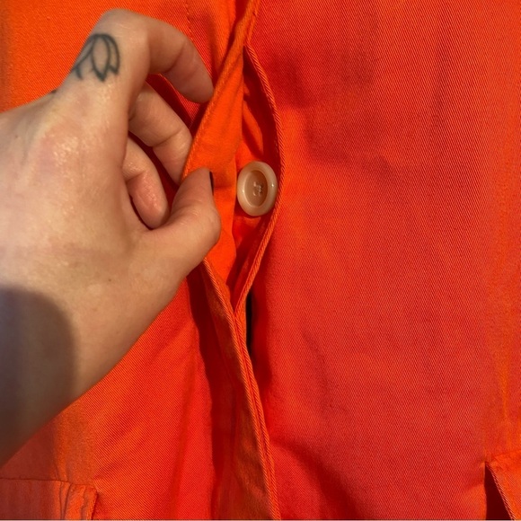 Joe Freshwomen’s orange single breasted trench coat in size large - Picture 5 of 10
